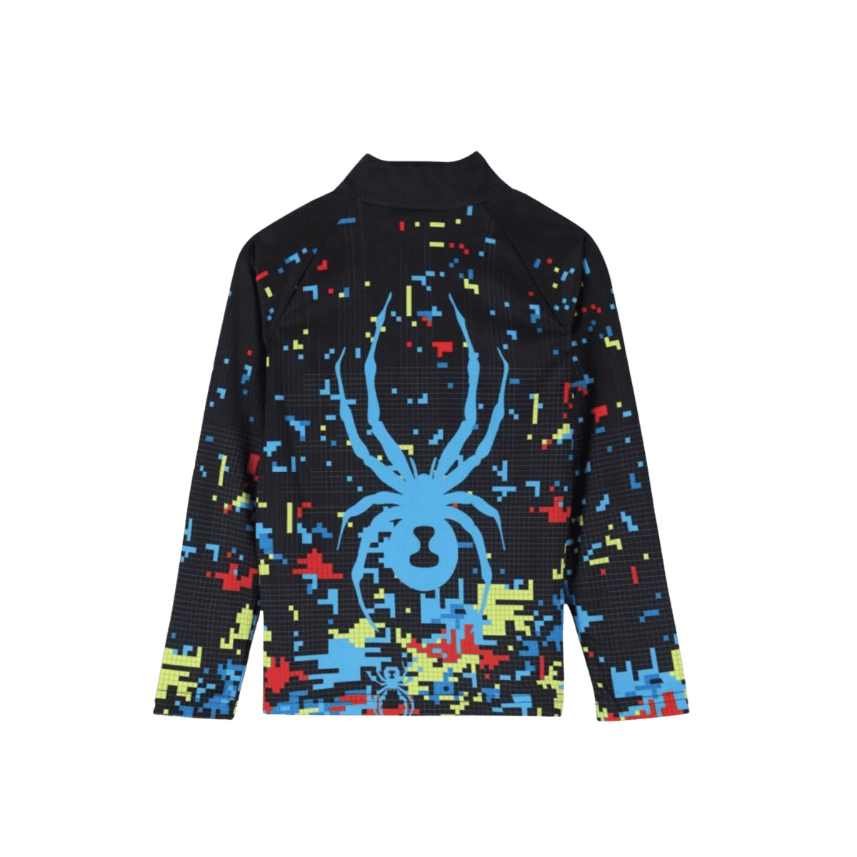 SPYDER LITTLE BOYS' DIGITAL HALF ZIP T-NECK SWEATSHIRT - DIGI BUG - BACK VIEW
