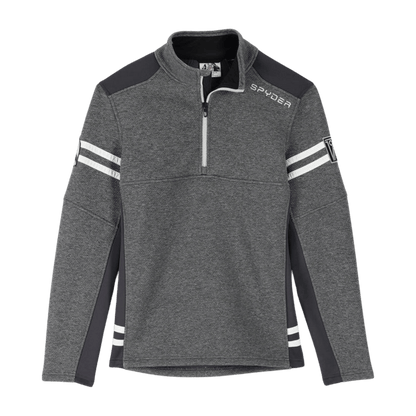 SPYDER WENGEN ENCORE HALF ZIP FLEECE JACKET - EBONY