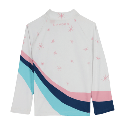 SPYDER GIRLS BITSY REFLECT 1/4 ZIP T-NECK TOPS - WHITE_1 - Reverse