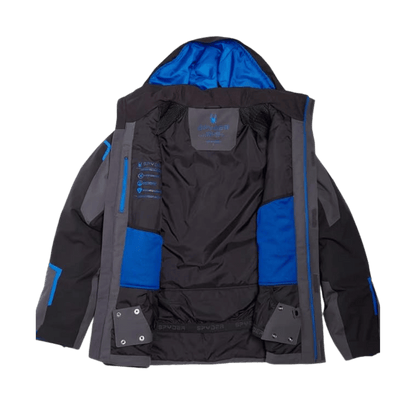SPYDER MEN'S COPPER SKI JACKET - EBONY_1 - Open