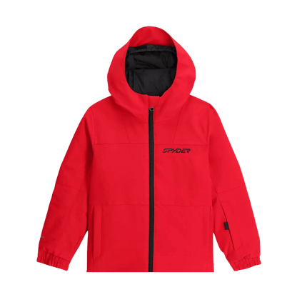 SPYDER KIDS' SLASH JACKET - SPYDER RED - FRONT VIEW