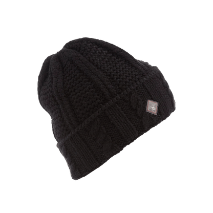 SPYDER'S CABLE KNIT HAT - BLACK