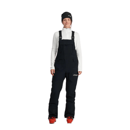 SPYDER WOMEN'S TERRAIN BIB PANTS - BLACK - front