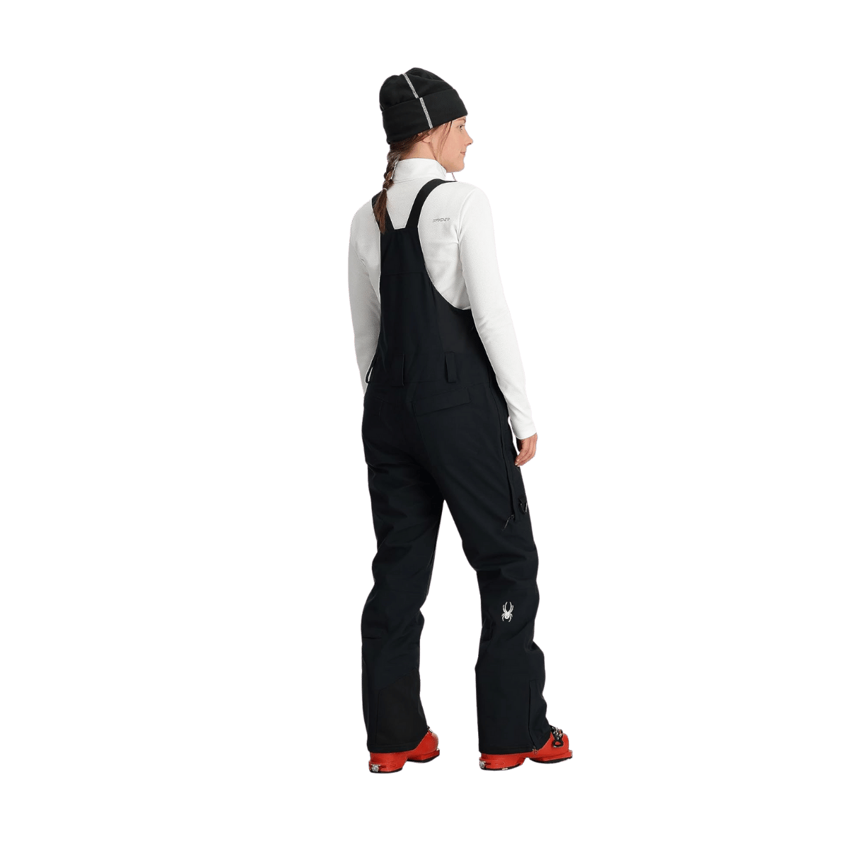SPYDER WOMEN'S TERRAIN BIB PANTS - BLACK - reverse