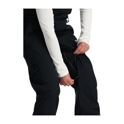 SPYDER WOMEN'S TERRAIN BIB PANTS - BLACK - leg vents