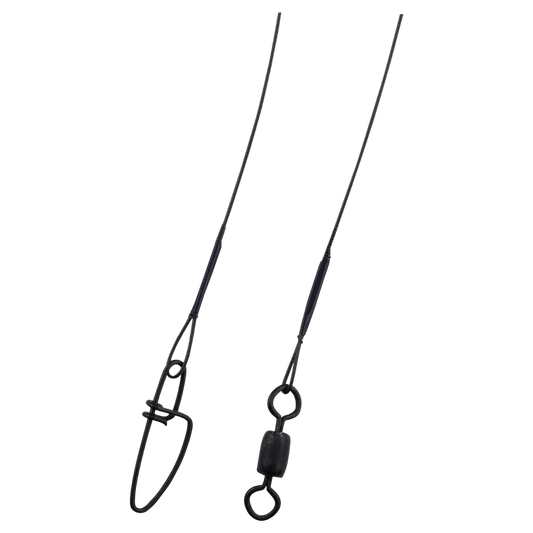 BERKLEY STEELON WIRE WOUND LEADER 3PK 45 LBS TERMINAL TACKLE BLACK