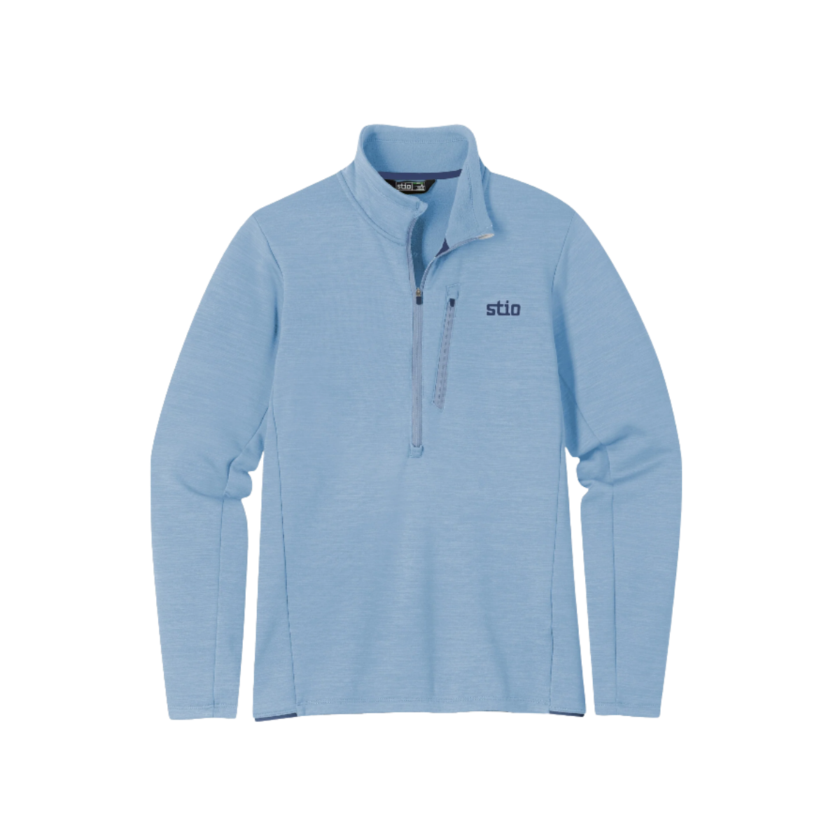 STIO GLIDE POWER STRETCH HALF ZIP BLUE HERON HEATHER