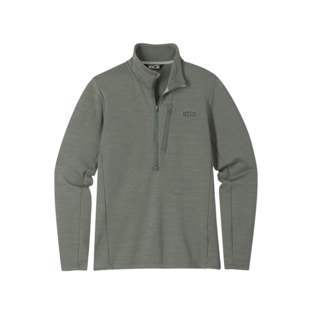 STIO GLIDE POWER STRETCH HALF ZIP CANYON ROCK HEATHER