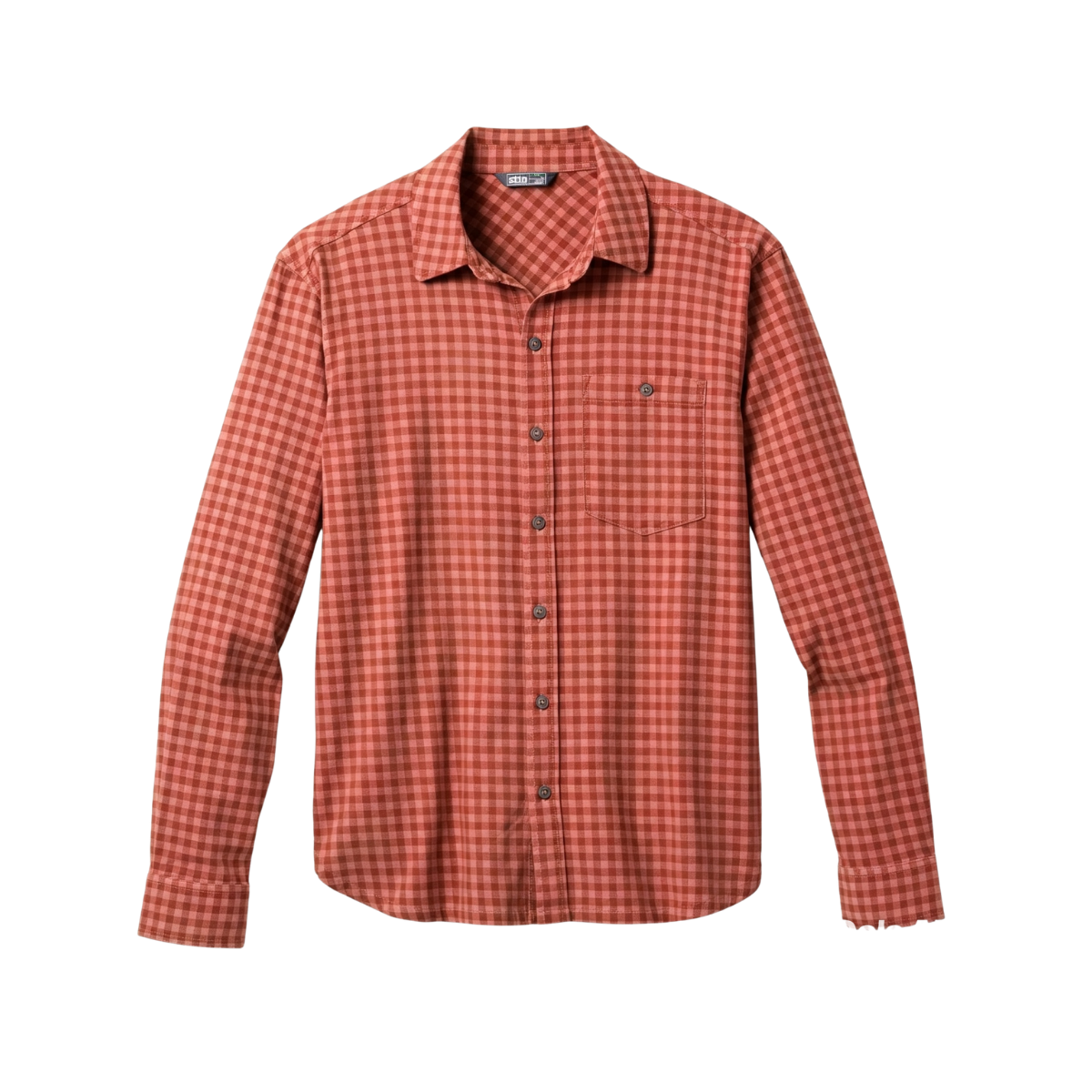 STIO MITER STRETCH LW FLANNEL SHIRT REDROCK CHECK