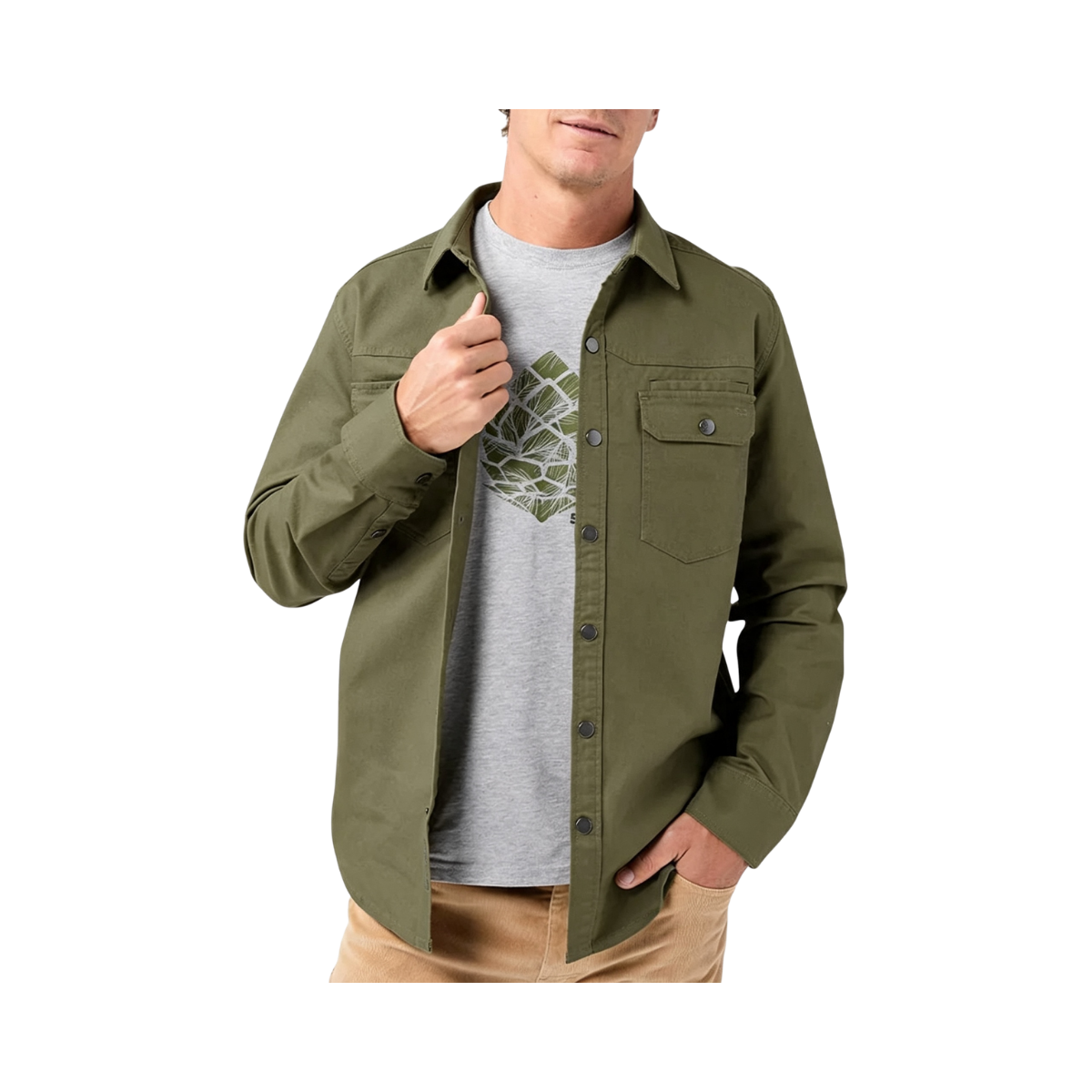 STIO SARATOGA CANVAS SHIRT COWBOY COFFEE