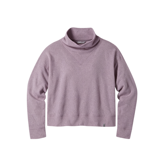 STIO W TURPIN FLEECE MOCKNECK VIOLET ECHO HEATHER