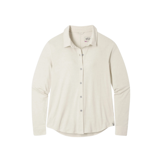 STIO WOMENS DIVIDE SHIRT MOUNTAIN GOAT HEATHER