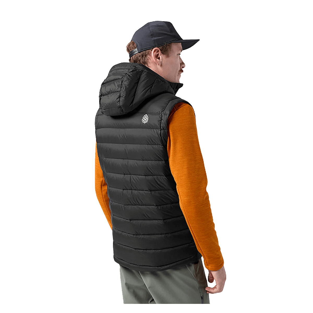 STIO HOMETOWN DOWN HOODED VEST - ABYSS - BACK VIEW