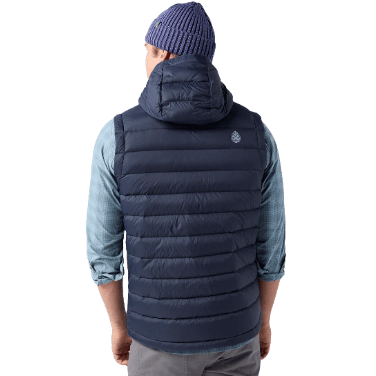 STIO HOMETOWN DOWN HOODED VEST - MOUNTAIN SHADOW WW BACK