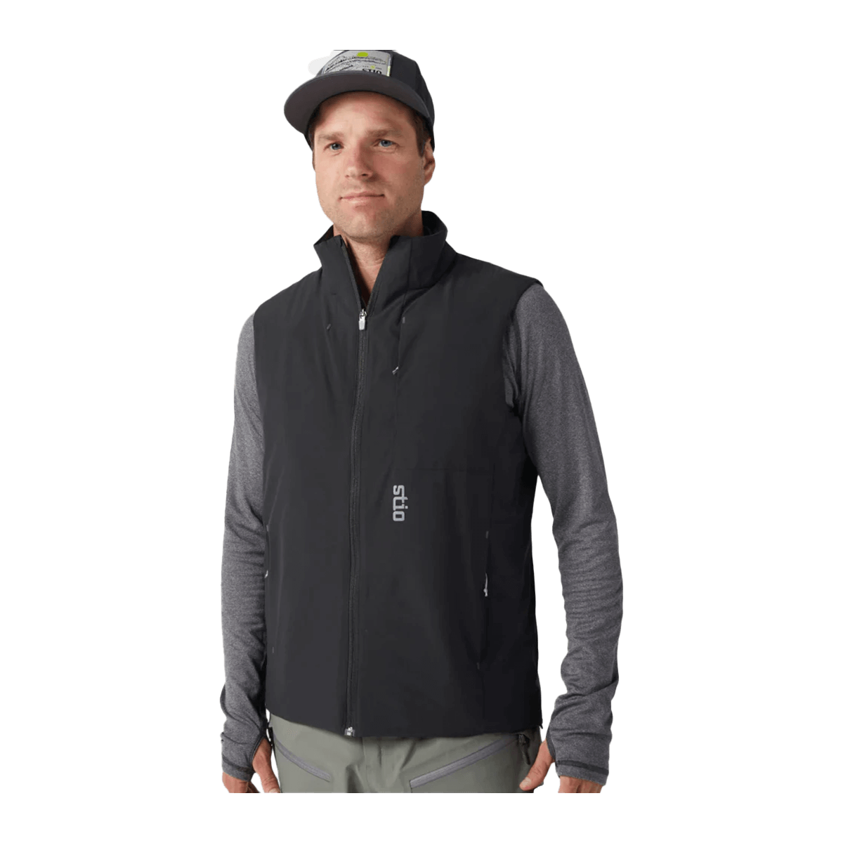 STIO MEN'S FERNOS INSULATED VEST - ABYSS - ON MODEL FRONT