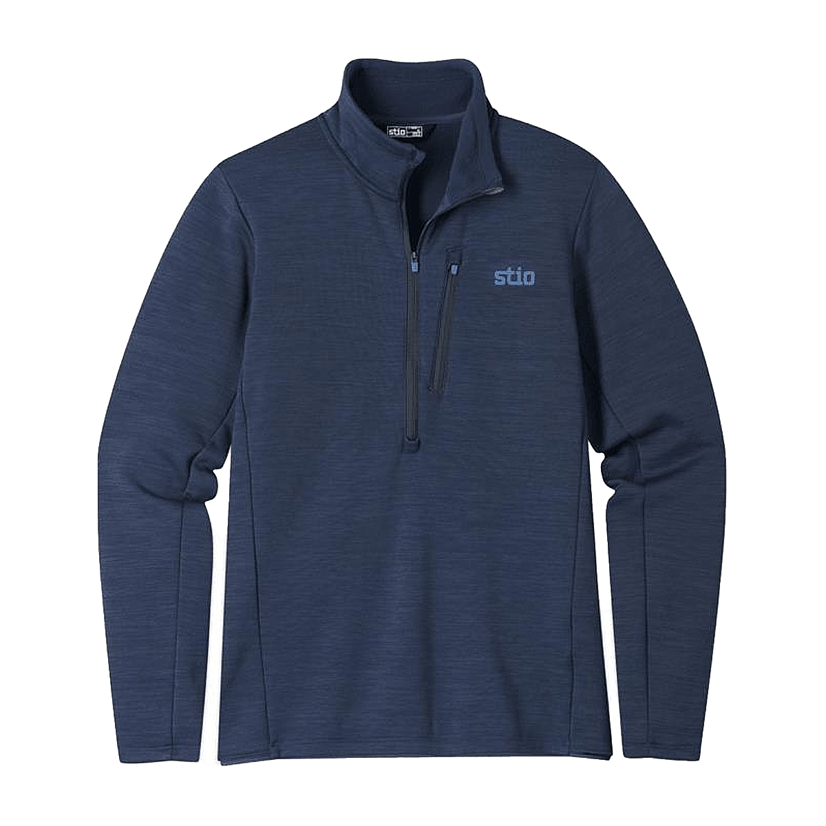STIO MEN'S GLIDE POWER STRETCH 1.2 ZIP - MOUNTAIN SHADOW HEATHER