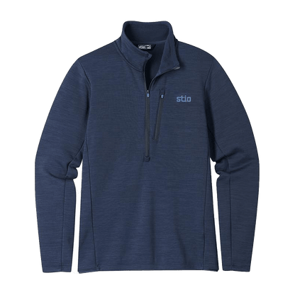 STIO MEN'S GLIDE POWER STRETCH 1.2 ZIP - MOUNTAIN SHADOW HEATHER