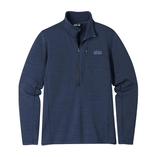STIO MEN'S GLIDE POWER STRETCH 1.2 ZIP - MOUNTAIN SHADOW HEATHER