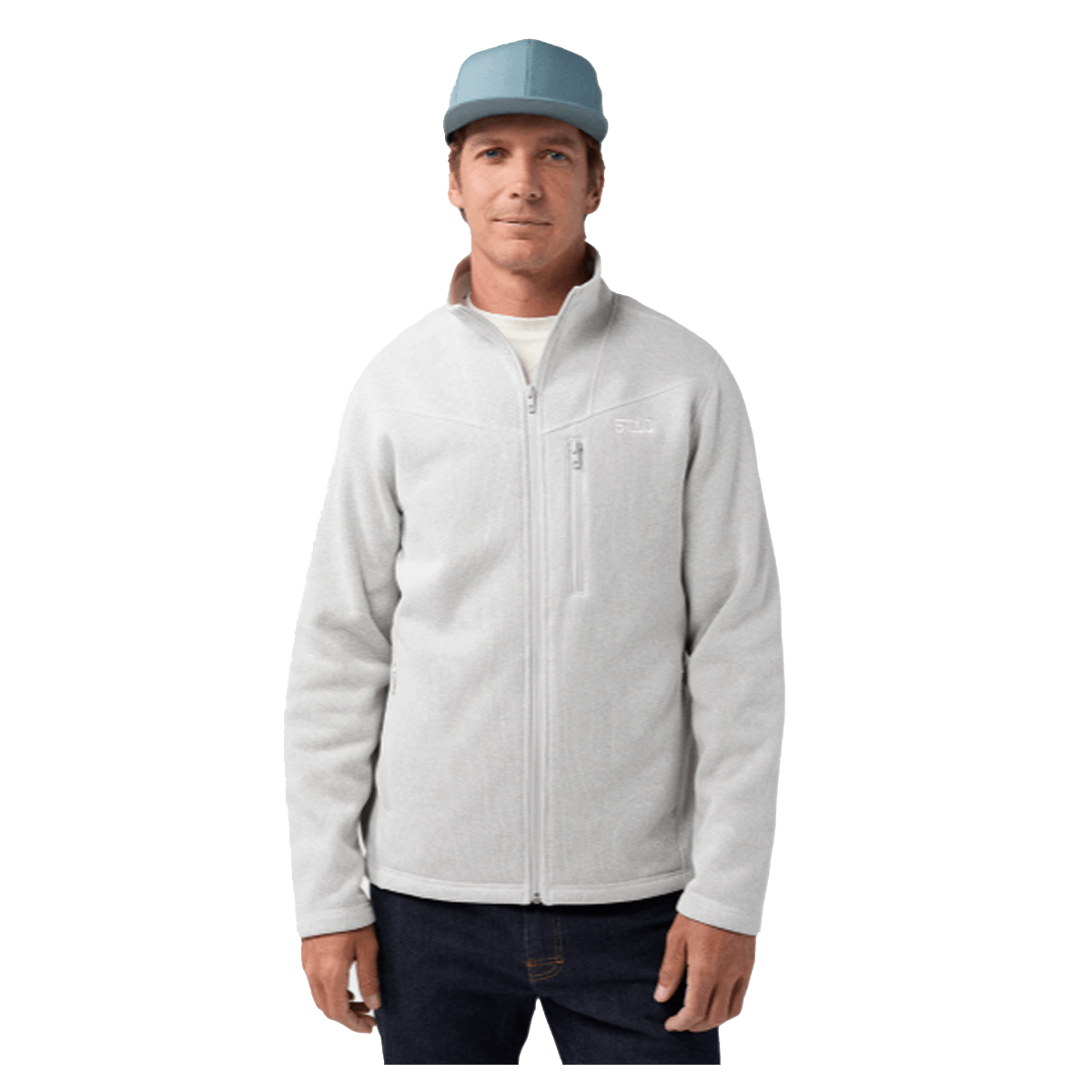 STIO MEN'S WILCOX FLEECE JACKET - QUIET GREY HEATHER - ON MODEL FRONT