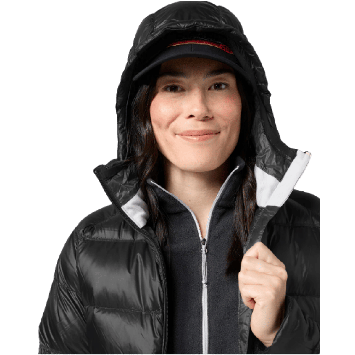 STION HOMETOWN DOWN HOODED JACKET - ABYSS WW FRONT WITH HOODIE