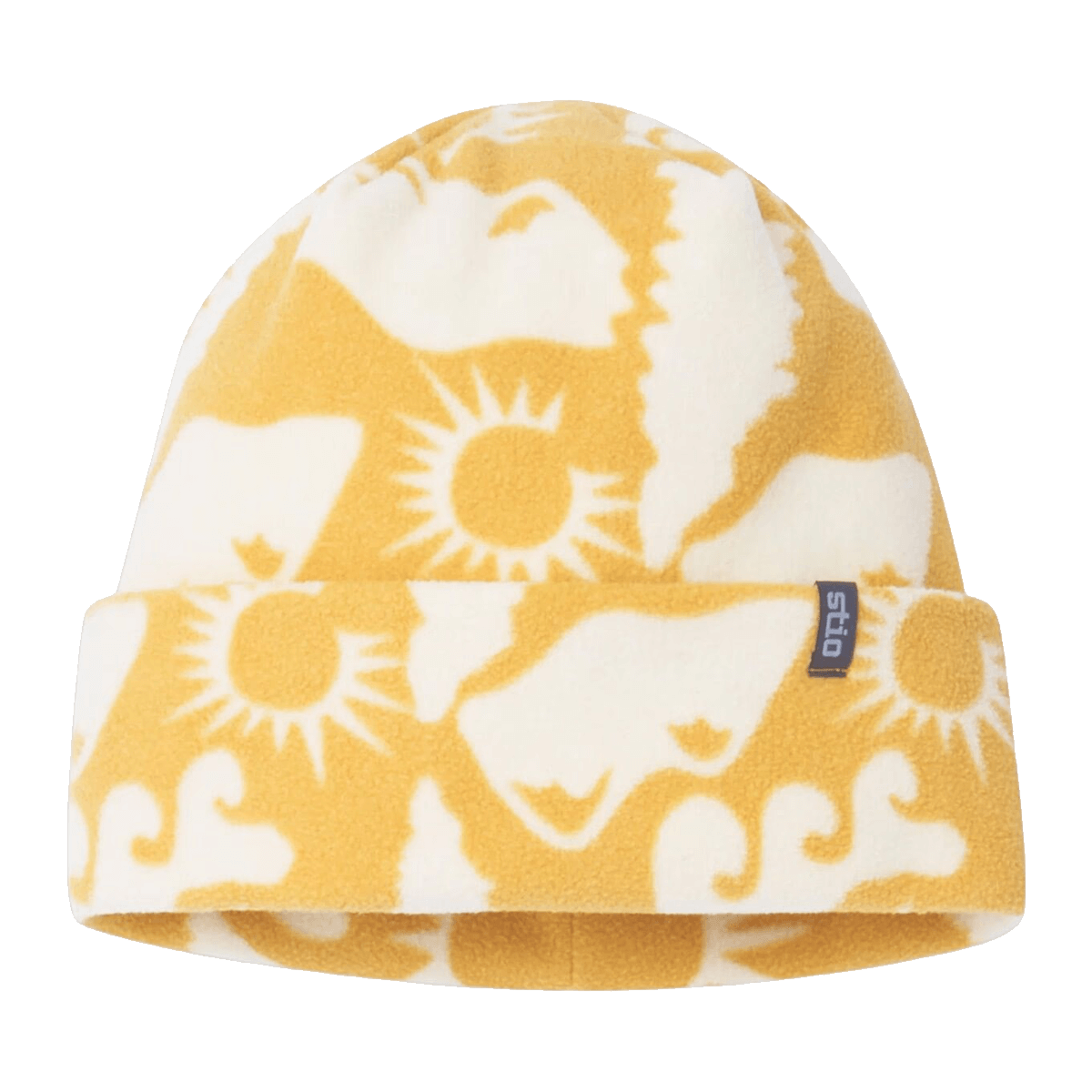 STIO TURPIN FLEECE CUFF BEANIE - HONEY ALPINE WAVES