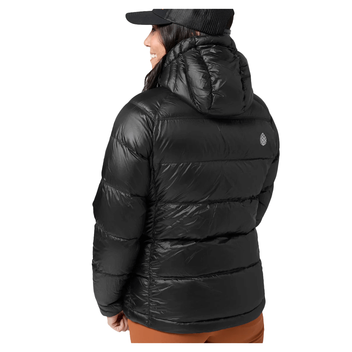 STIO WOMEN'S HOMETOWN DOWN HOODED JACKET - ABYSS - BACK VIEW