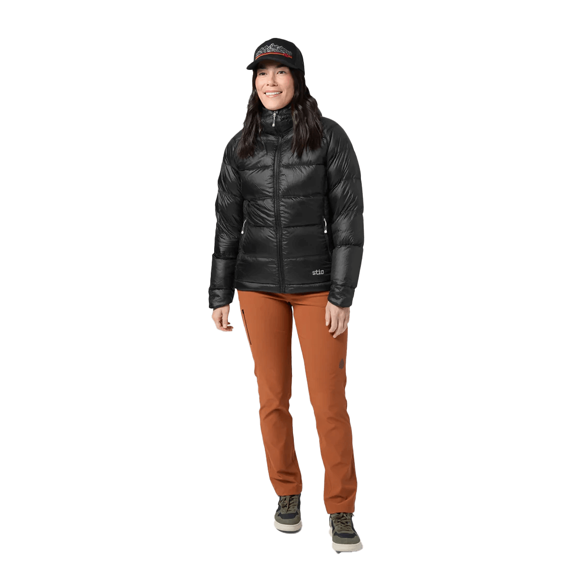 STIO WOMEN'S HOMETOWN DOWN HOODED JACKET - ABYSS - FRONT VIEW