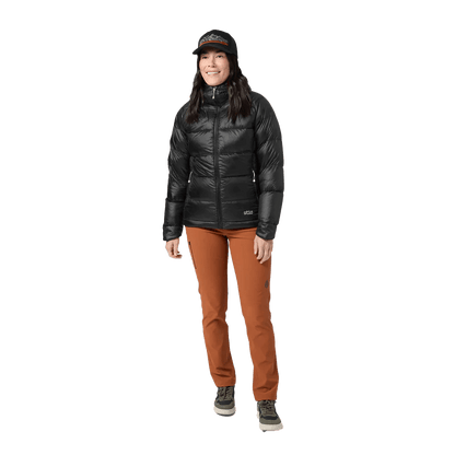 STIO WOMEN'S HOMETOWN DOWN HOODED JACKET - ABYSS - FRONT VIEW