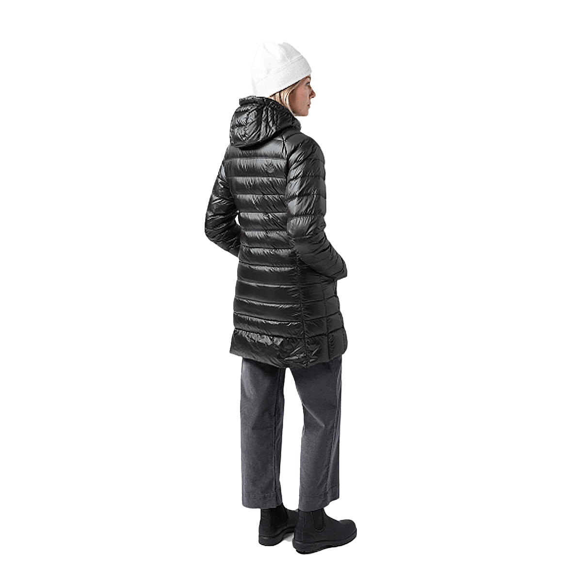 STIO WOMEN'S HOMETOWN DOWN PARKA - ABYSS MAGNET - BACK VIEW