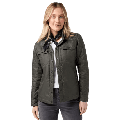 STIO WOMEN'S SKYCREST SNAP SHIRT - RAVEN WW FRONT