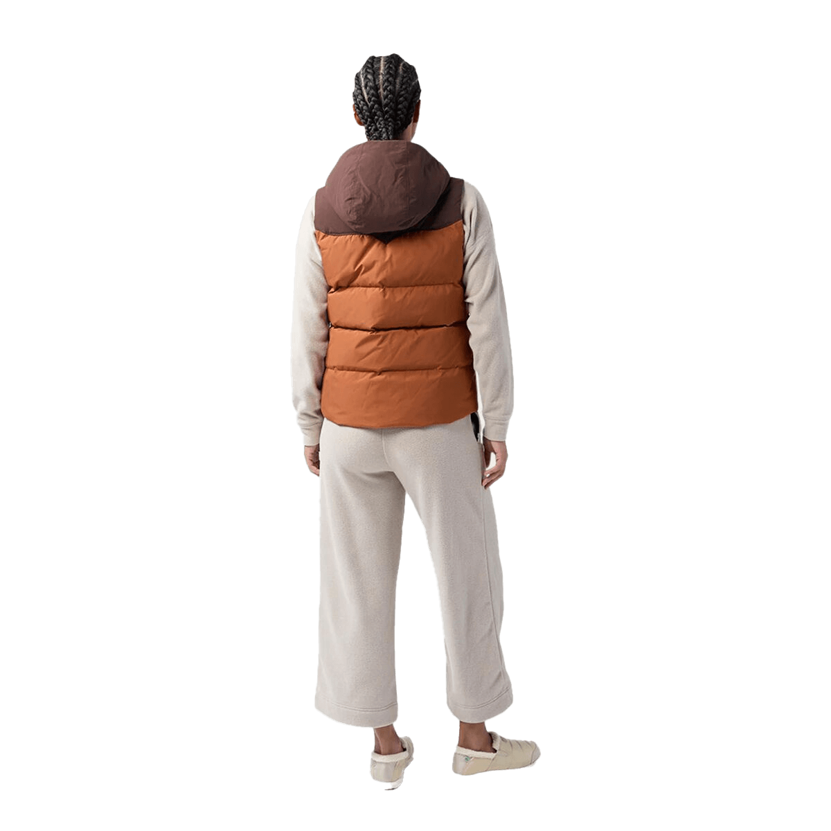 STIO WOMEN'S TURNBOLT DOWN VEST - MUSTANG GRIZZLY PAW - BACK VIEW