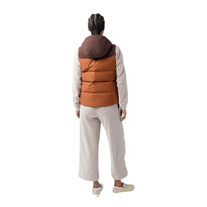 STIO WOMEN'S TURNBOLT DOWN VEST - MUSTANG GRIZZLY PAW - BACK VIEW