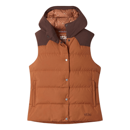STIO WOMEN'S TURNBOLT DOWN VEST - MUSTANG GRIZZLY PAW