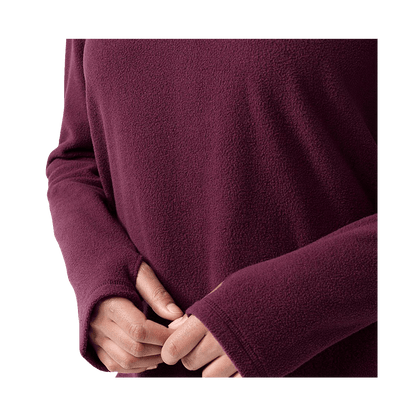STIO WOMEN'S TURPIN FLEECE FUNNEL NECK - AUBERGINE - SLEEVES