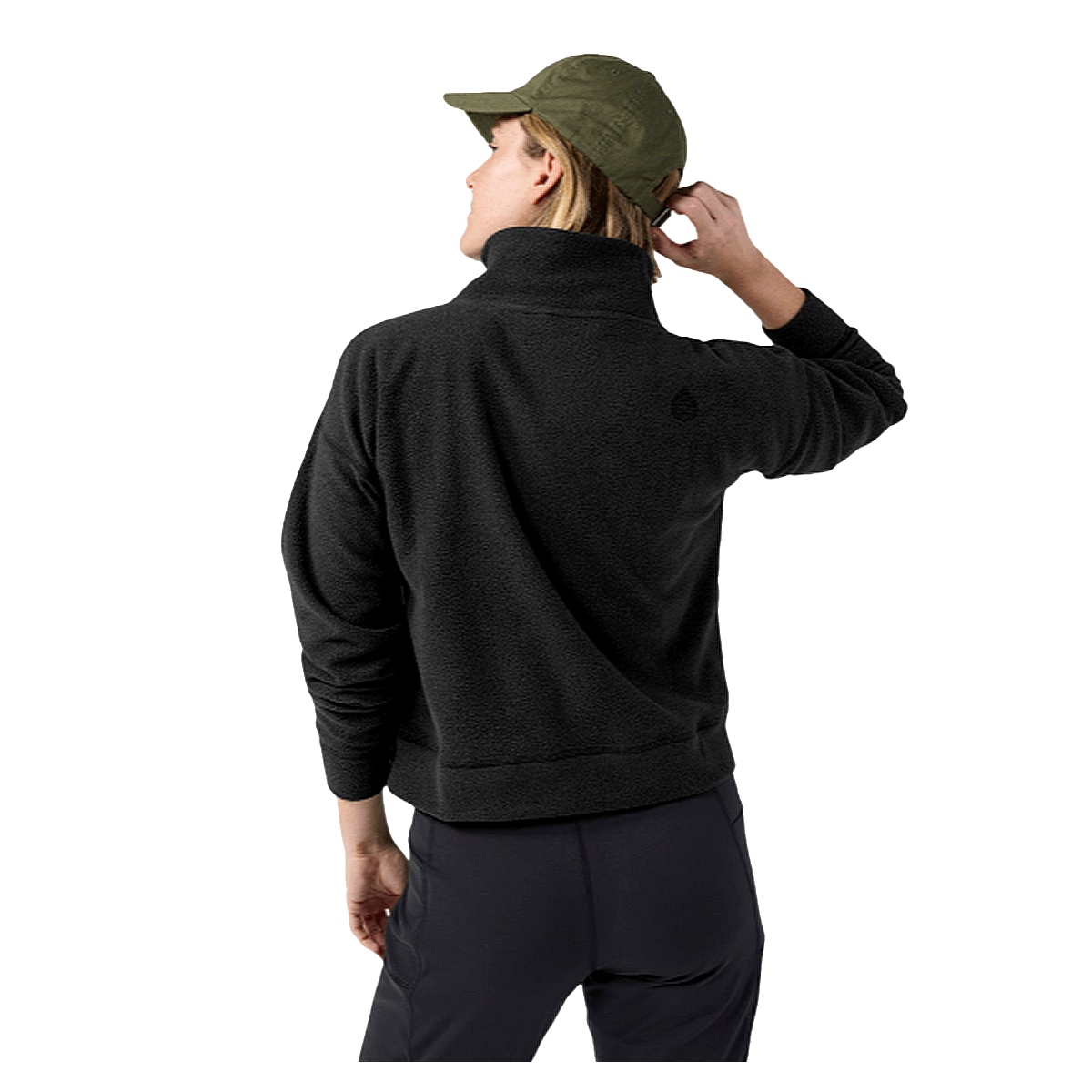 STIO WOMEN'S TURPIN FLEECE MOCKNECK - ABYSS - BACK VIEW