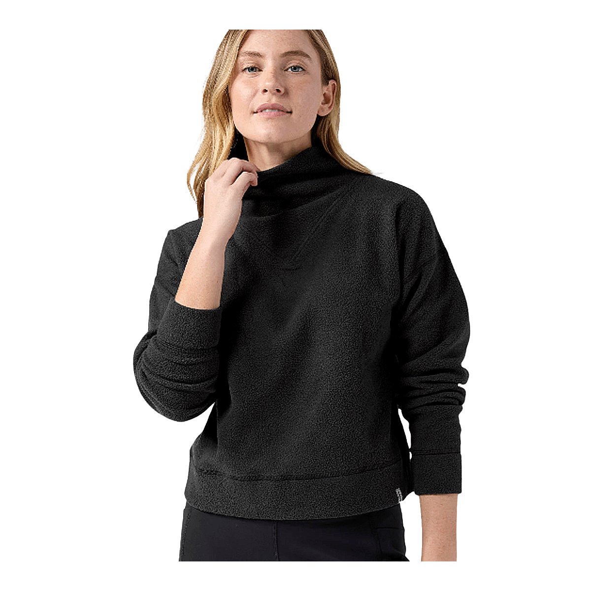 STIO WOMEN'S TURPIN FLEECE MOCKNECK - ABYSS - FRONT VIEW