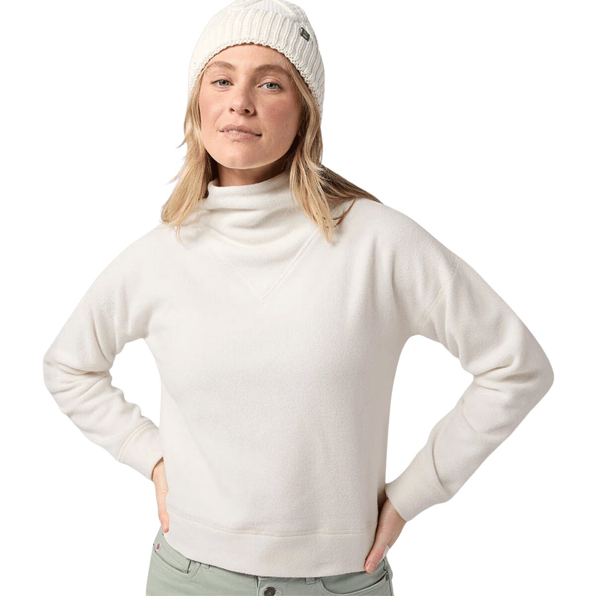 STIO WOMEN'S TURPIN FLEECE MOCKNECK - MOUNTAIN GOAT WW RONT