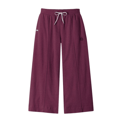 STIO WOMEN'S TURPIN FLEECE WIDE CROP PANT - AUBERGINE