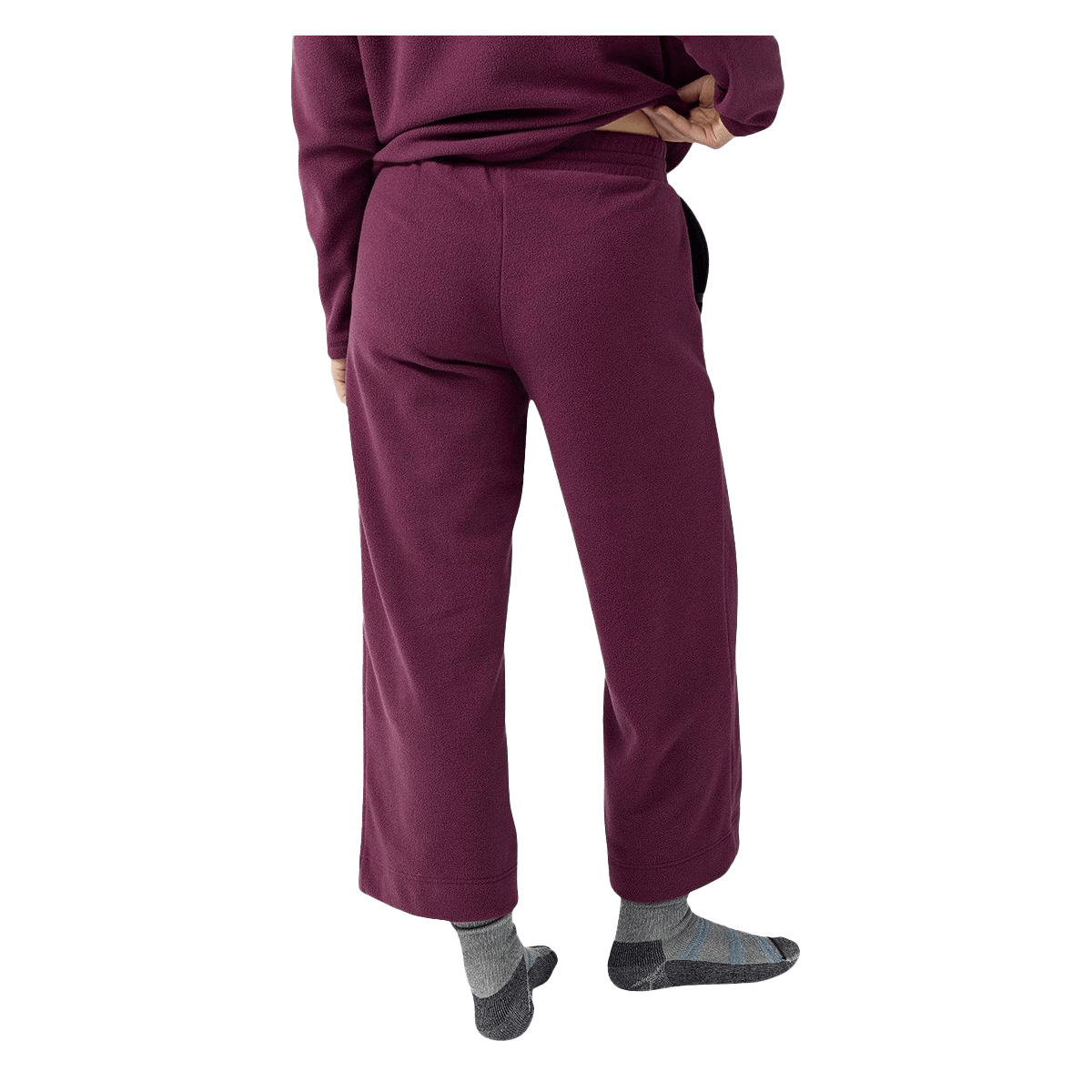 STIO WOMEN'S TURPIN FLEECE WIDE CROP PANT - BACK VIEW