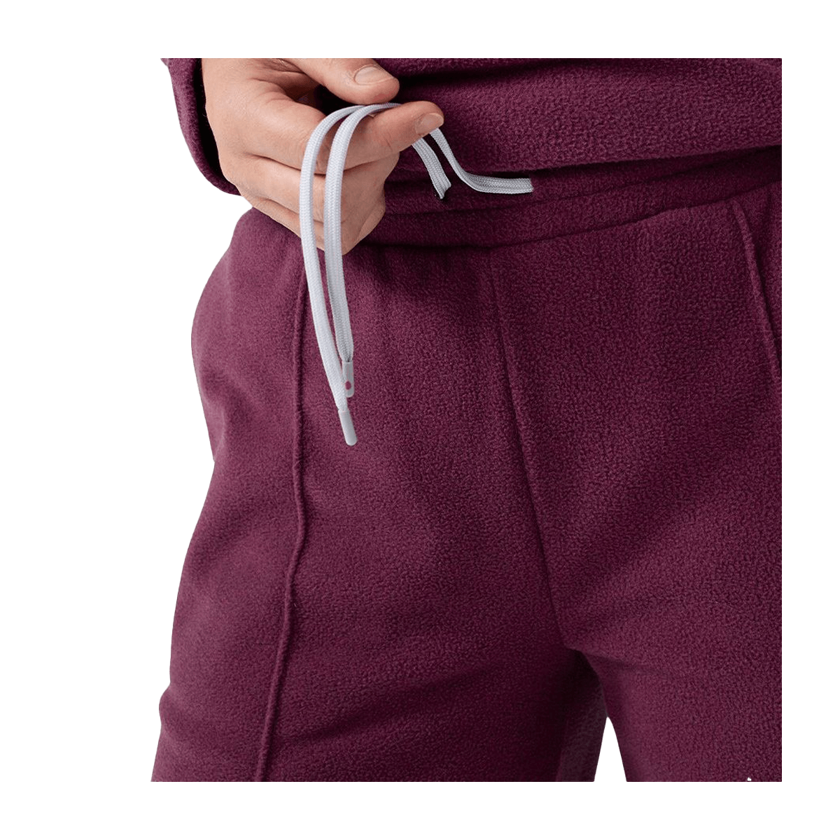 STIO WOMEN'S TURPIN FLEECE WIDE CROP PANT - CLOSE UP FABRIC