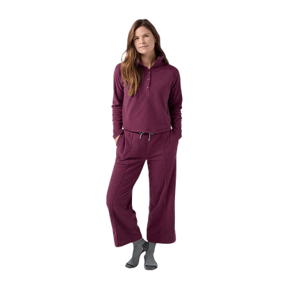 STIO WOMEN'S TURPIN FLEECE WIDE CROP PANT - FRONT VIEW