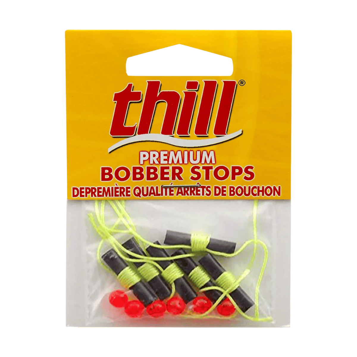 THILL BOBBER STOPS/BEADS 6PK - FLUORE YELLOW