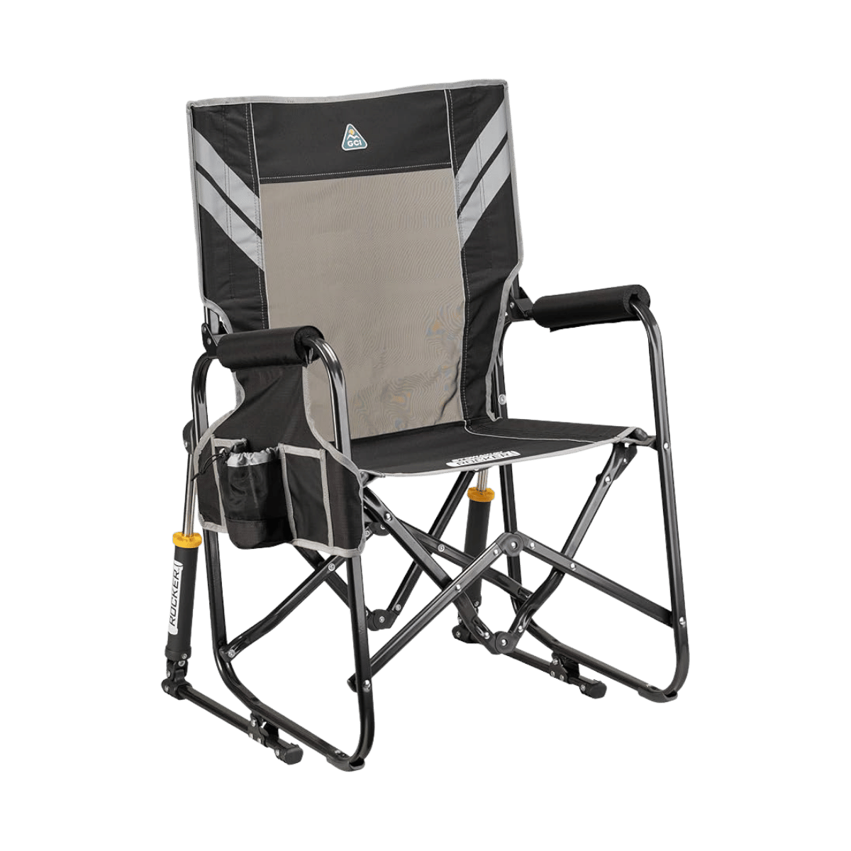 GCI OUTDOOR STOWAWAY ROCKER-VARSITY COLORS - BLACK/GRAY