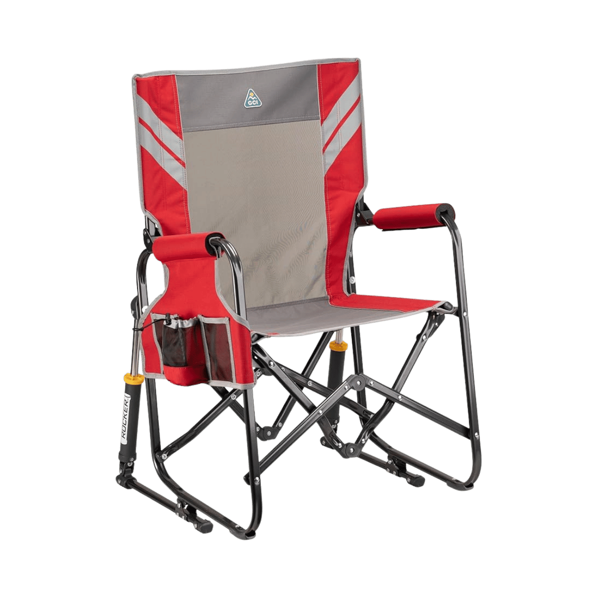 GCI OUTDOOR STOWAWAY ROCKER-VARSITY COLORS - RED/GRAY