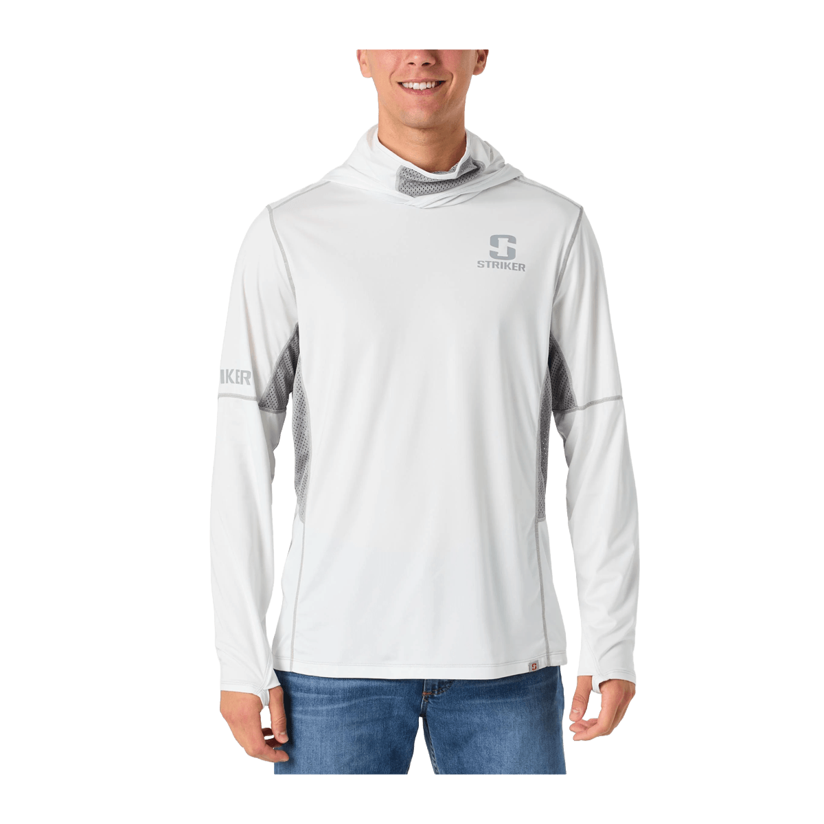 STRIKER GUARDIAN HOODY - MOONSTONE HEATHER - FRONT VIEW