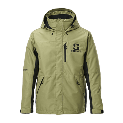 STRIKER VORTEX RAIN JACKET REG - MOSS - FRONT VIEW