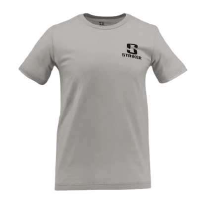STRIKER BASS MEN'S SI LOGO T-SHIRT - SILVER - FRONT