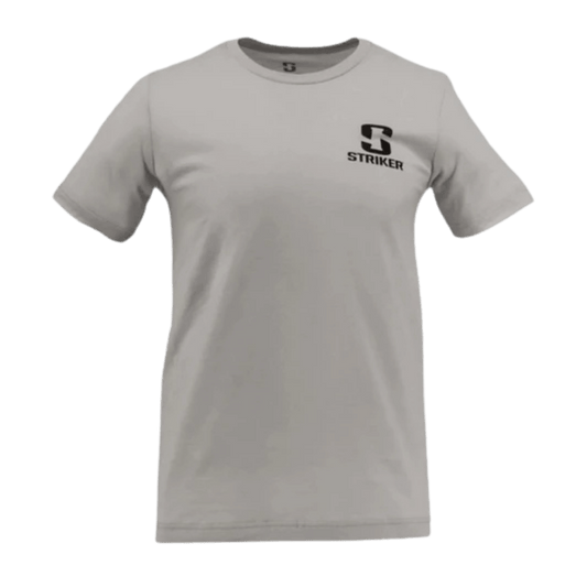 STRIKER BASS MEN'S SI LOGO T-SHIRT - SILVER - FRONT