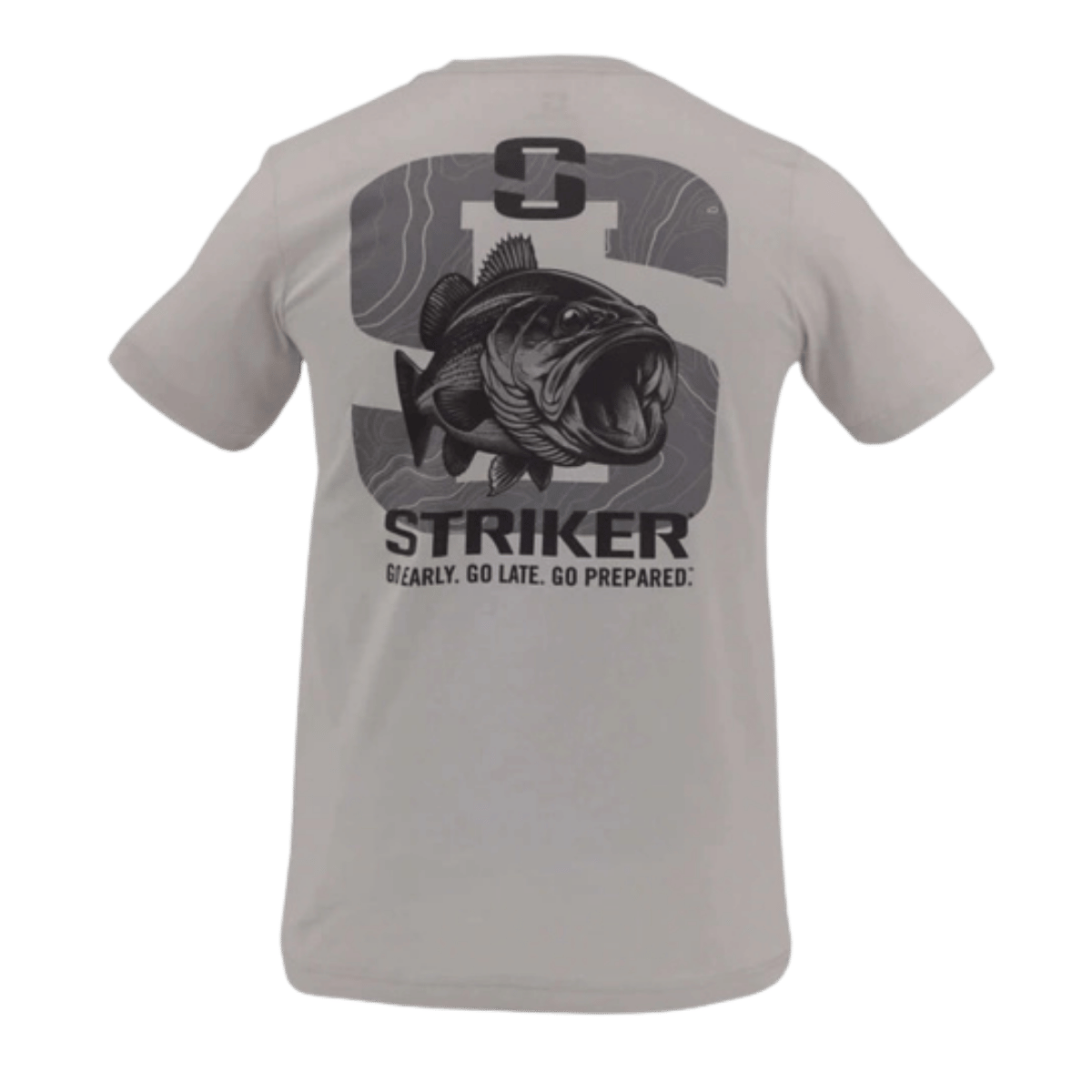 STRIKER BASS MEN'S SI LOGO T-SHIRT - SILVER_BACK ANGLE