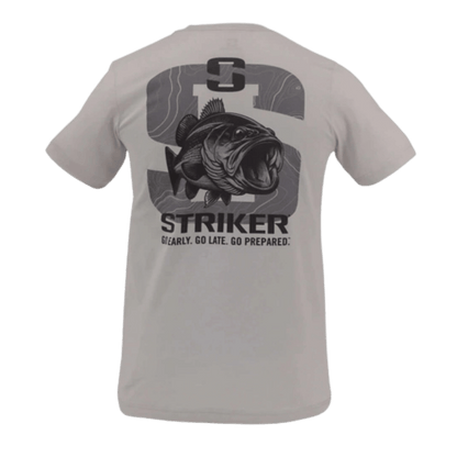 STRIKER BASS MEN'S SI LOGO T-SHIRT - SILVER_BACK ANGLE